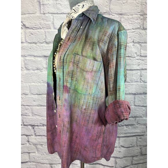 Reworked/upcycled flannel shirt - Picture 4 of 10